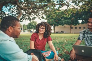 Students sitting