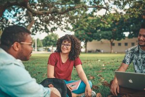 Students sitting